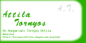 attila tornyos business card